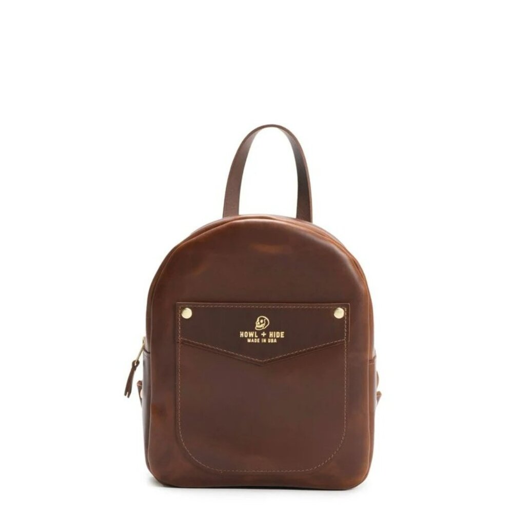 Brown Leather Mini Daypack
